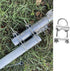 Double Antenna Mast Clamp Heavy Duty Pole to Pole Mounting Kit - V Jaw Block with U-Bolt for TV, CB, Ham Antenna