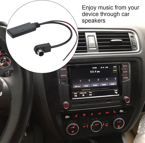 KIMISS Bluetooth Audio AUX Cable, Car Bluetooth 5.0 AUX in Adapter DSD Large Capacity Transmission Aux Audio Cable for Alpine Radio Ai Net Port