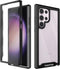 wahhle Samsung Galaxy S23 Ultra Case, Built-in Screen Protector, Full Body Shockproof Slim Fit Bumper Cover, Black/Clear