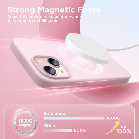 GolbinBox 13 14 6.1 inch, Magnetic for iPhone Case & iPhone Case, Compatible with MagSafe, [Soft Anti-Scratch