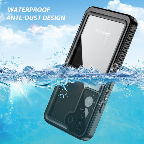 Samsung Galaxy S22 Case, Waterproof IP68 Certified, Dustproof Shockproof Rugged Phone Case