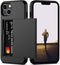 Nvollnoe iPhone 13 Case - Heavy Duty Dual Layer, Shockproof, Slim Wallet with Hidden Card Slot for Men & Women (Black)