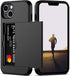 Nvollnoe iPhone 13 Case - Heavy Duty Dual Layer, Shockproof, Slim Wallet with Hidden Card Slot for Men & Women (Black)