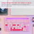 HUO JI Wireless Keyboard - Multi-Device Bluetooth and 2.4G Dual Mode for iPad, iPhone, PC, Smart TV, Pink