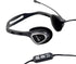 Im320 USB Headset with Adjustable Microphone Noise Cancelling, Wired Headphone for PC, Laptop,Black
