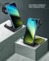 Wireless Charging Station, 3 in 1 Fast Desk Charger for iPhone 15/14/13/12/11 Pro Max, AirPods, iWatch Series