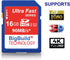 16GB Ultra Fast 90MB/s Memory Card for Canon Digital IXUS 185 Camera, Class 10 SD SDHC