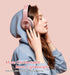 9S Over Ear Bluetooth Headphones, 60 Hours Playtime, Hi-Fi Stereo, Deep Bass, Foldable, Microphone, Rose Gold