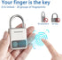 Fingerprint Padlock, Smart Biometric Lock with USB Charging, Suitable for Luggage, Suitcase, Backpack, Gold