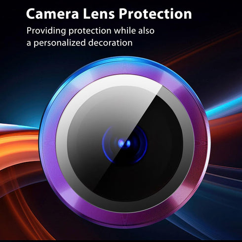 2 Set Motorola Razr 50 Camera Lens Protector, Scratch-Resistant HD Clarity Tempered Glass with Aluminum Edging