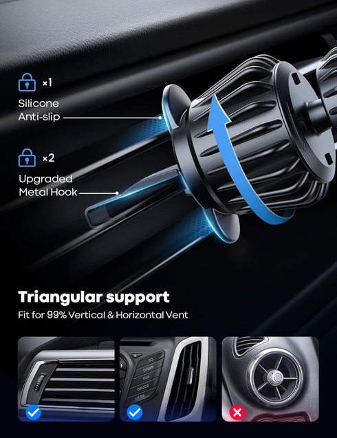 Lamicall MagSafe Car Mount, 20 Super Magnets Magnetic Phone Holder for iPhone 15/14/13 Pro Max Mini