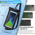 Waterproof Phone Pouch, IPX8 Waterproof Cell Phone Case for iPhone 15 14 13 Pro Max Plus Galaxy S22 S23 up to 7" Essential Dry Bag for Beach Cruise Ship, 2 Pack(Black+Light Green)