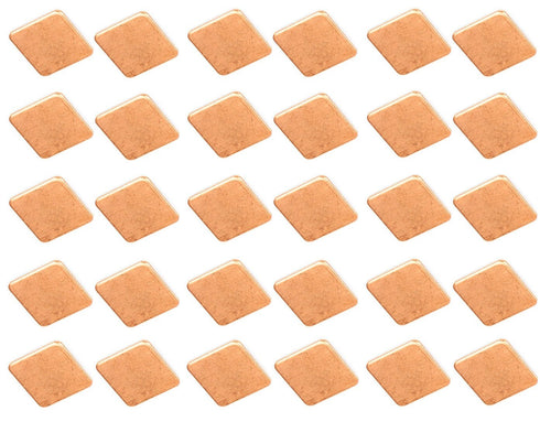 Easycargo 20pcs Heatsink Copper Pad Shims 15mm x 15mm for Cooling Laptop GPU CPU IC Chips