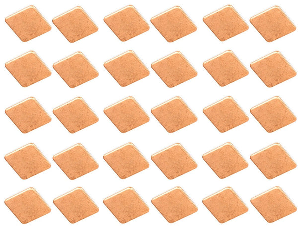 Easycargo 20pcs Heatsink Copper Pad Shims 15mm x 15mm for Cooling Laptop GPU CPU IC Chips