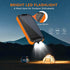 Solar Charger Power Bank 49800mAh, Wireless Battery Pack with 3 Built-in Cables, 6 Outputs & 2 Inputs for Cell Phones