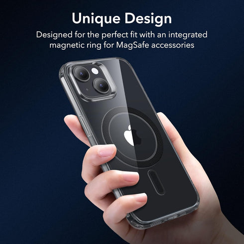 ESR iPhone 14 Case & iPhone 13 Case, Clear Black, Military-Grade Protection, MagSafe Compatible, Zero Series, Resists
