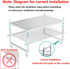 gianotter 2-Tier Metal Monitor Stand Riser, Desk Organizer for Office Supplies in White