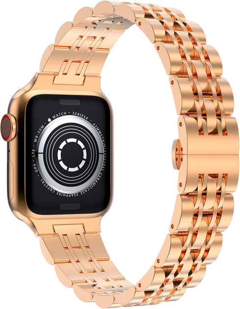38mm 40mm 41mm 42mm 44mm 45mm 7/6/5/4/3/2/1 CTYBB Compatible with Apple Watch Band for Women, Rhinestone Metal Jewelry