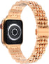 38mm 40mm 41mm 42mm 44mm 45mm 7/6/5/4/3/2/1 CTYBB Compatible with Apple Watch Band for Women, Rhinestone Metal Jewelry