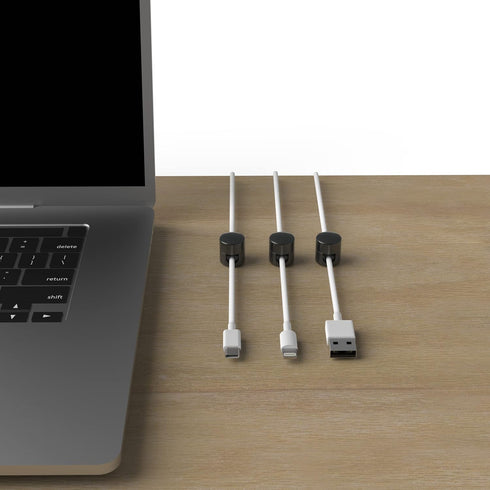 Cable Anchors for Desk Organization, Premium Aluminum Cord Organizers, Charger + Cable Management Clips for Home &