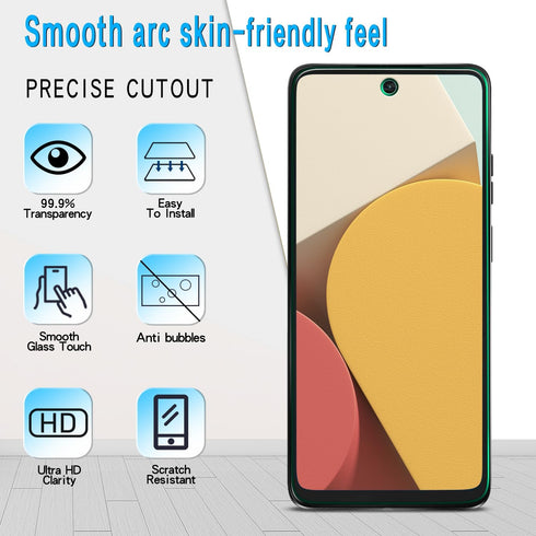 Slanku 3 Pack Tempered Glass Screen Protector for Moto G 5G 2024, Touch Sensitivity, Scratch Resistant, Bubble Free