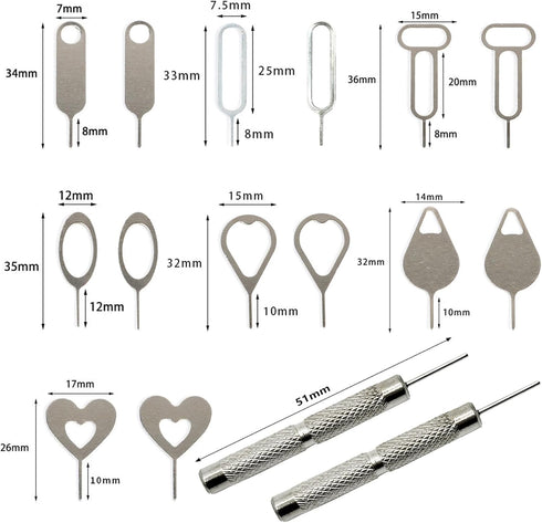 16 Set,SIM Pcs SIM Card Removal Tool Tray Openers Needle Ejector for All iPhone iPad Samsung Galaxy Smartphones & Smart
