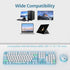 Fogruaden Wireless Keyboard and Mouse Combo, 2.4GHz Retro Typewriter Keyboard, 104 Full Size Round Keycap Cute Computer