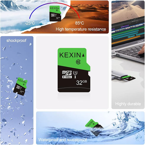 KEXIN 32GB Micro SD Card 10 Pack, Class 10 Ultra Micro SDHC UHS-I Bulk Memory Card, 32 GB