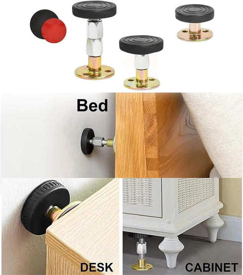 SRSRS 2Pcs 30-40mm Bedstead stabilizer, Bed Frame Anti-Shake Tool Adjustable Bedside Stabilizer Headboard Stopper