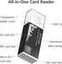 Micro SD Card Reader, 4-in-1 USB Adapter for MS Duo/Pro, M2, SDXC, SDHC, MMC, Micro SDXC, TF Card (1 Pack Black)