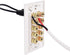 Cable Matters Speaker Wire Wall Plate for 5 Speakers, White