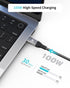 PHIXERO USB C to USB C Cable - 100W/20Gbps/3.3Ft, 4K@60Hz Video Output, USB-A/C to USB-C for MacBook Pro/Air