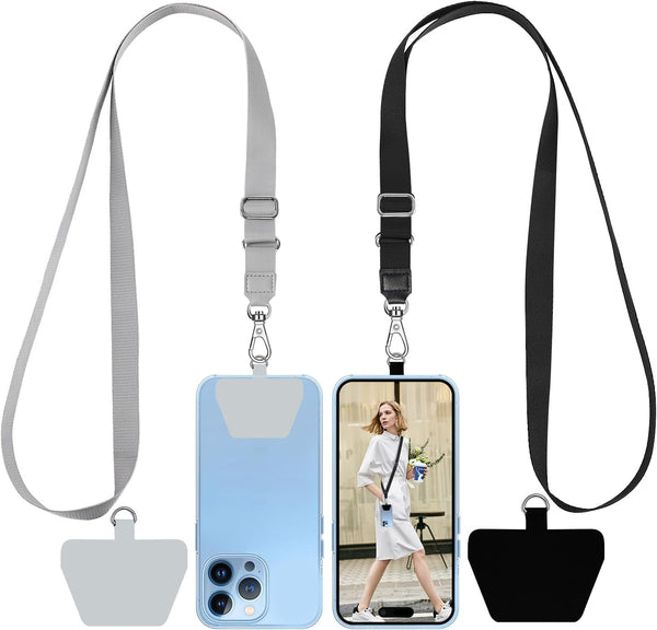 SHANSHUI Phone Lanyard, 2 Pack Durable Tether Tab Universal Nylon Neck Charm Crossbody Lanyard for Cell Phone Fit All