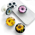 Expandible Collapsible Clear Crystal Glitter Mobile Phone Grip Stand Holder for Smartphones & Tablets (Sunflower