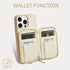 ZVE Wallet Case for iPhone 13 Pro with Wrist Strap, Zipper iPhone Case with RFID Blocking Card Holder Slot, Leather