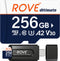 ROVE Ultimate 256GB Micro SD Card with USB 3.2 Type C Card Reader, 170MB/s for Dash Cam, Android Devices