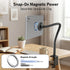 TeQable 360 4.7"-13.5" Magnetic Gooseneck Tablet Holder, iPad Desk Clamp Mount for Bed & Desk, Degree Adjustable Arm