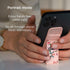 RICHMOND & FINCH Phone Grip Holder, Universal Expanding Stand Compatible with iPhone, Samsung, Dark Green Palms Design