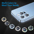 Bling Glitter Camera Lens Protector for iPhone 13 Pro & Pro Max - 9H Tempered Glass, Anti-Scratch, Shockproof - 3Pcs
