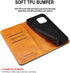 SINIANL iPhone 12 Case, Wallet Case with Card Holder, Leather Book Folding Folio Case, 6.1 inch (Black)