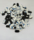 Mini Metal Plates for Magnetic Mount, Kit of 32 Black Small Iron Discs with 3M Adhesive Backing for Crafts and DIY