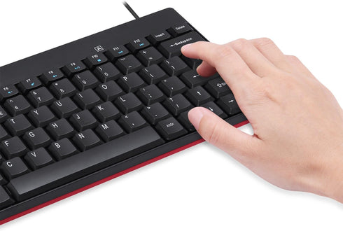 Perixx PERIDUO-212 Wired Mini Keyboard and Mouse Set, USB Connection, Black, US English Layout by Perixx