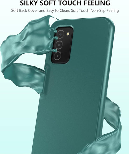 Samsung Galaxy A03s Phone Case: Slim Shockproof Silicone Hybrid Covers, Durable TPU Dual Layer Drop-Proof Cute Cover,