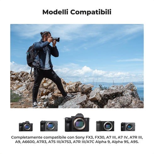 K&F Concept NP-FZ100 Dual-Slot Battery Charger with LCD for Sony A7iii, A7iv, A7RIII, A7RIV, A7C, A6700, A6600