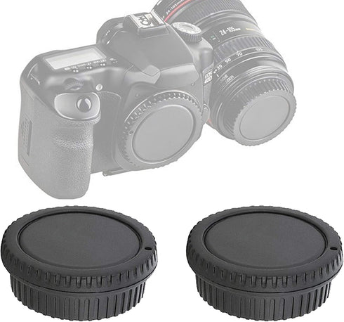 Fotasy Rear Lens Cover Camera Body Cap for Canon EOS DSLR Camera Lenses (2 Packs)