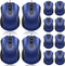 Hoteam 12 Pcs Blue Wired Computer Mouse Bulk Cord USB Computer Mice Ergonomic