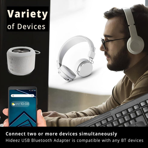 USB Bluetooth Adapter for PC, macOS, Linux, ChromeOS, Raspberry Pi, Low Energy, Long Range Bluetooth Adapter