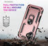 Ymyhyuxi 11 360 Heavy Duty Protective Case for iPhone with Rotatable Metal Ring Kickstand, Shockproof Rugged Armor
