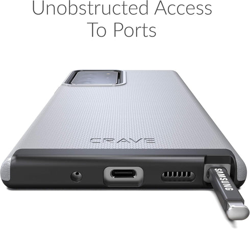 Crave Dual Guard Case for Galaxy Note 20 Ultra, Shockproof Protection Dual Layer Case, Slate