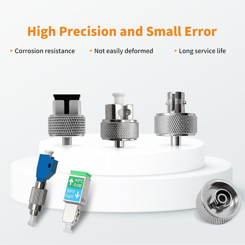 Fiber Optic Connector, Interchangeable Optical Fiber Connector for Single-Mode & Multi-Mode Fibers, 6 Styles